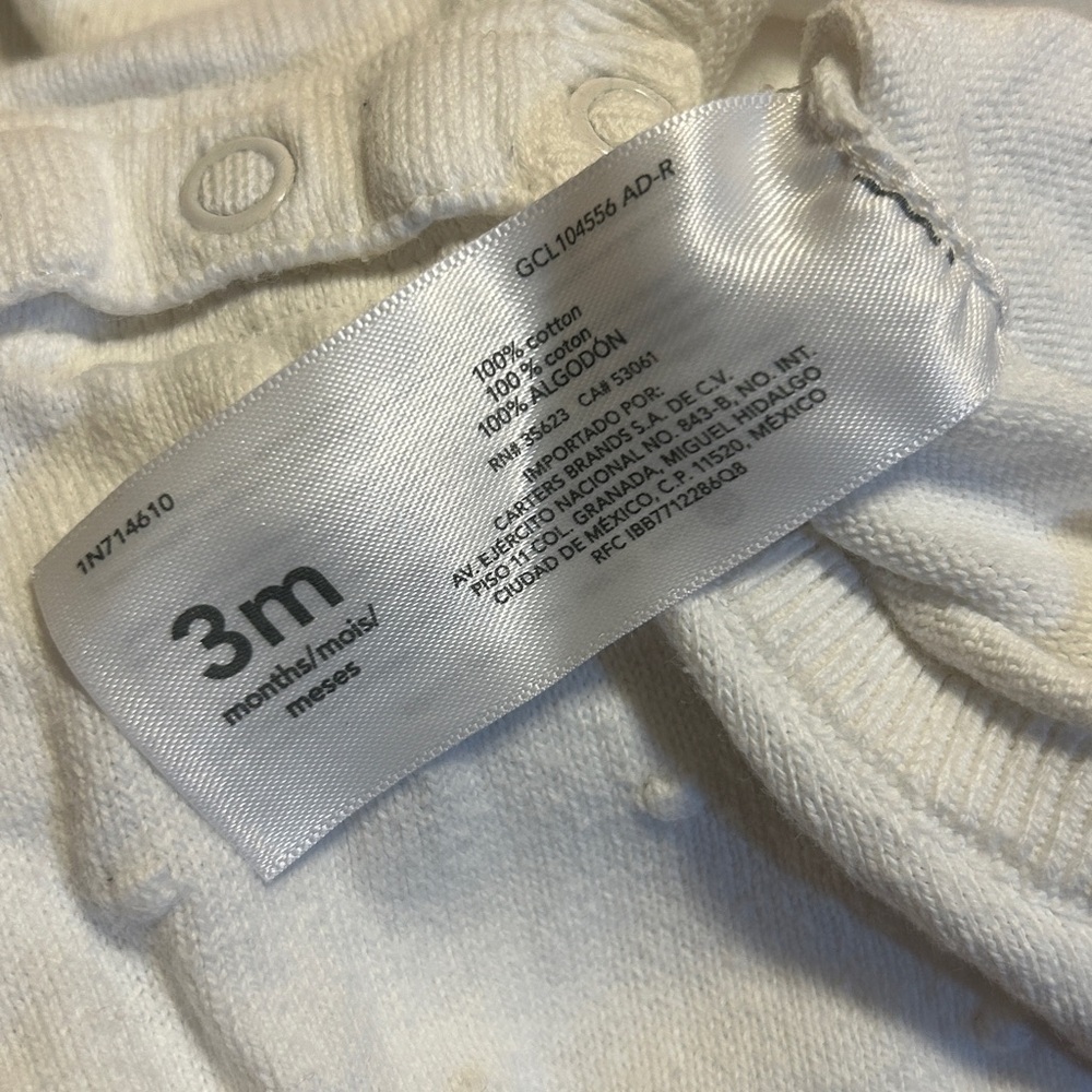 Carter's White Textured Ruffle Sleeve Bodysuit - Picture 7 of 7